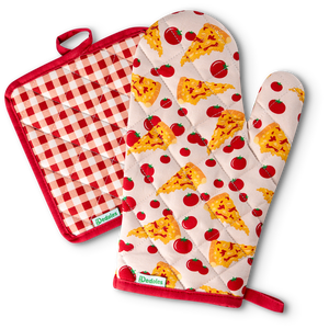 Kitchen Glove & Pot Holder Set Cheese Pizza