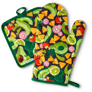 Kitchen Glove & Pot Holder Set Avocado Party