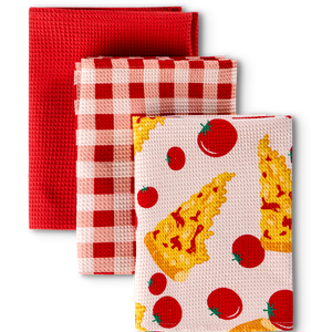 Kitchen Towels 3-Pack Cheese Pizza
