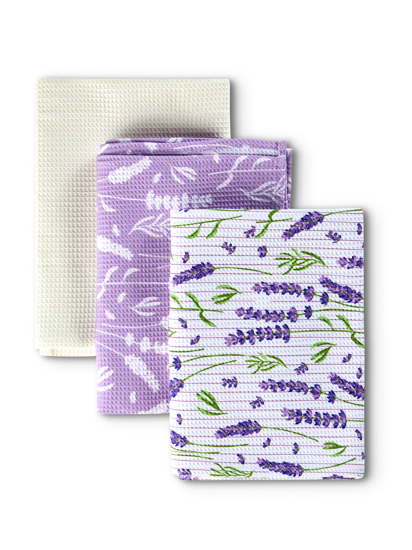 Kitchen Towels 3-Pack Lavender Garden