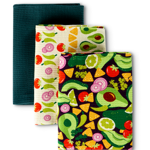 Kitchen Towels 3-Pack Avocado Party