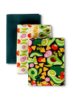 Kitchen Towels 3-Pack Avocado Party