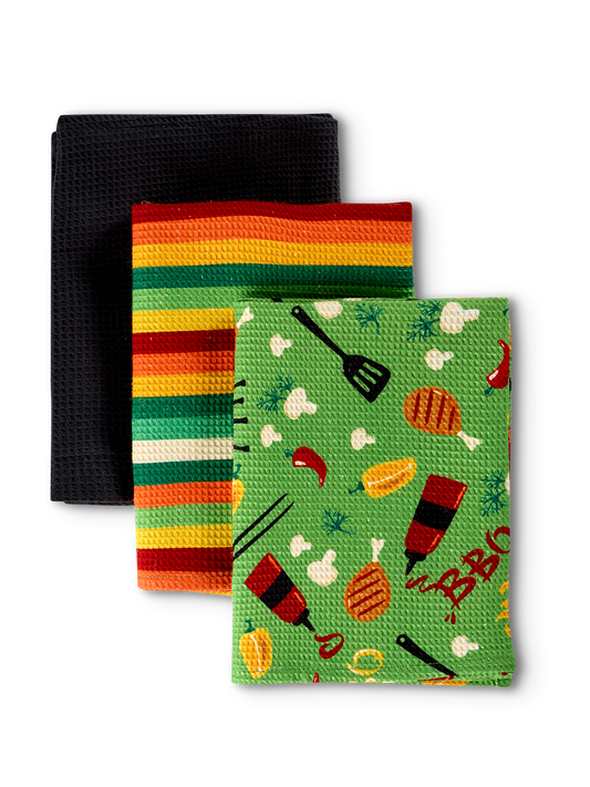 Kitchen Towels 3-Pack Barbecue Season