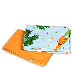 Kitchen Towels 2-Pack Carrot Love