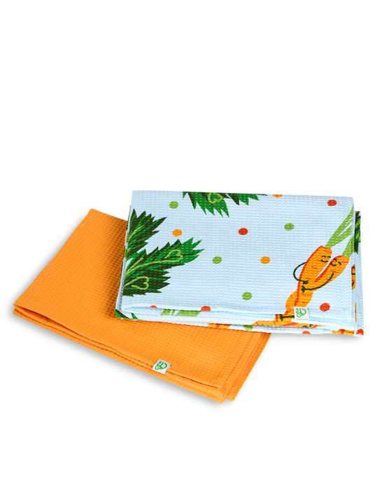 Kitchen Towels 2-Pack Carrot Love