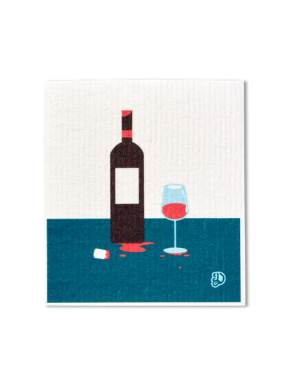 Kitchen Sponge Cloth 3-Pack Bottle of Wine