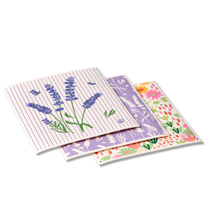 Kitchen Sponge Cloth 3-Pack Lavender Garden