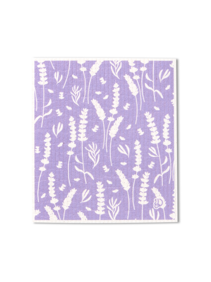 Kitchen Sponge Cloth 3-Pack Lavender Garden