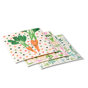 Kitchen Sponge Cloth 3-Pack Spring Vegetables