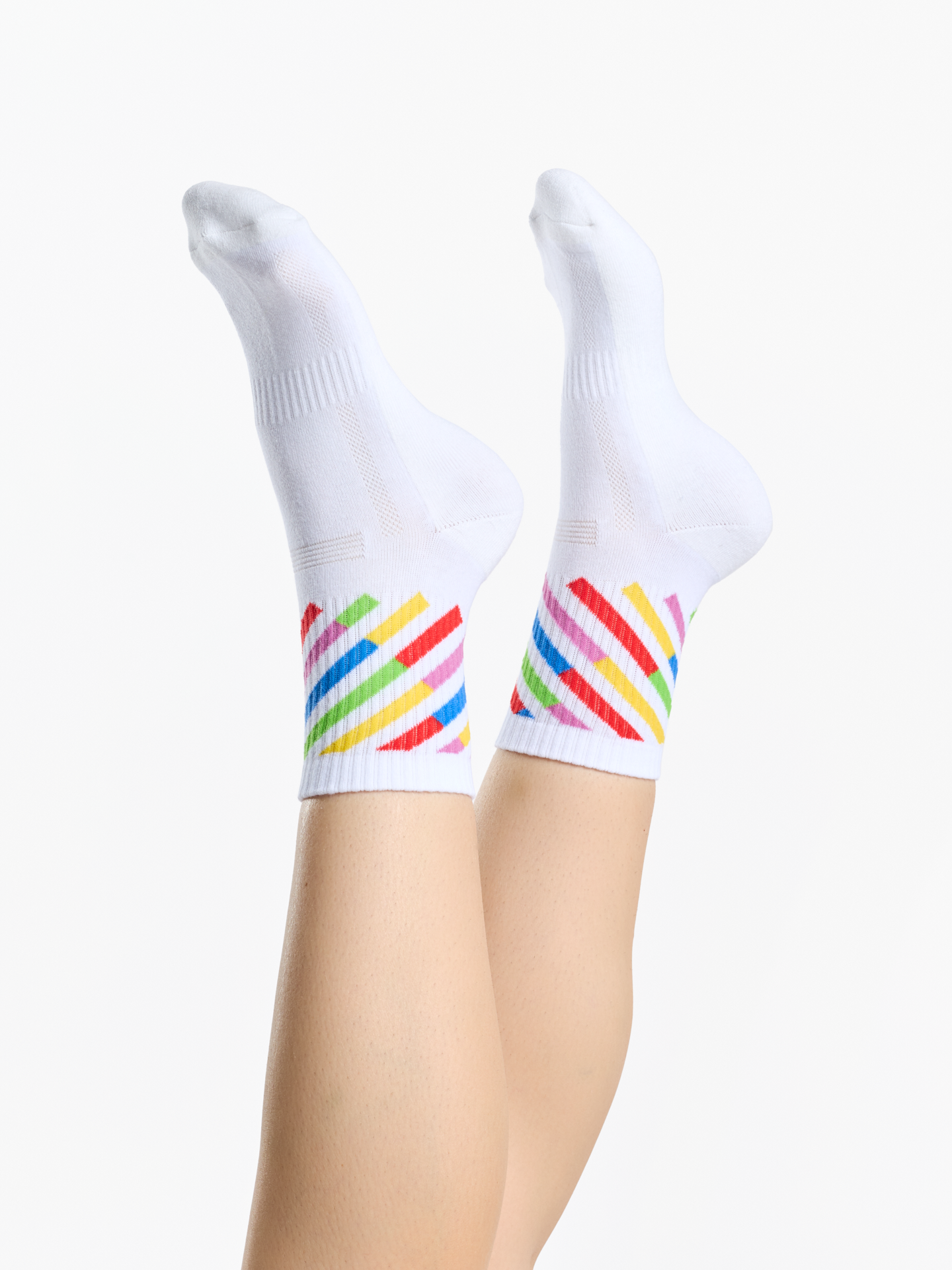 Active Crew Socks Colourful Stripes