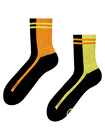 Active Crew Socks Lime & Orange Stripes