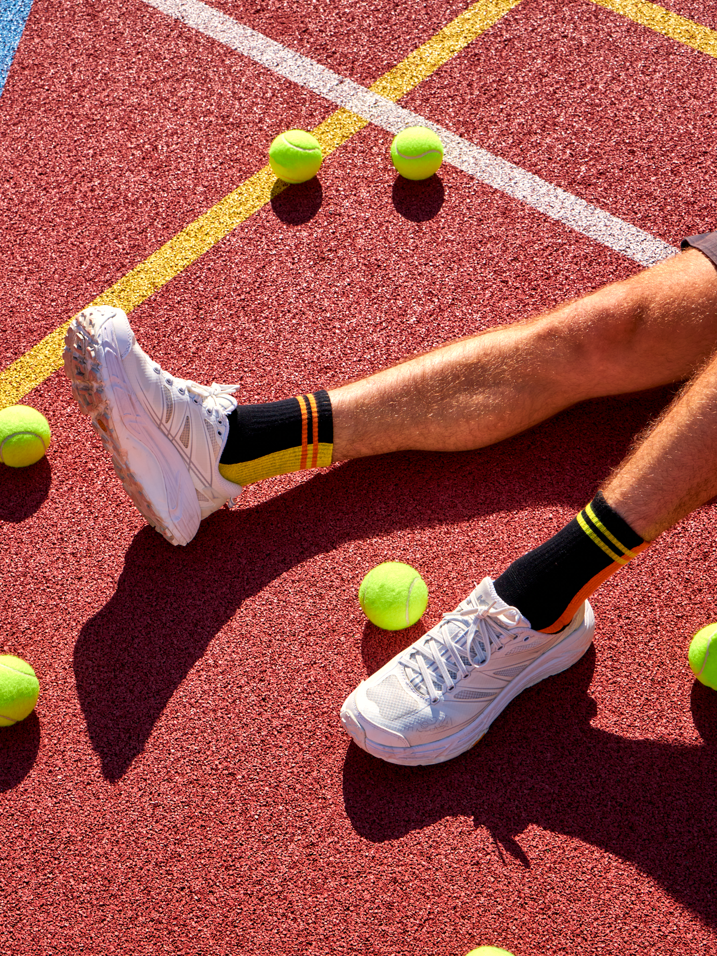 Active Crew Socks Lime & Orange Stripes