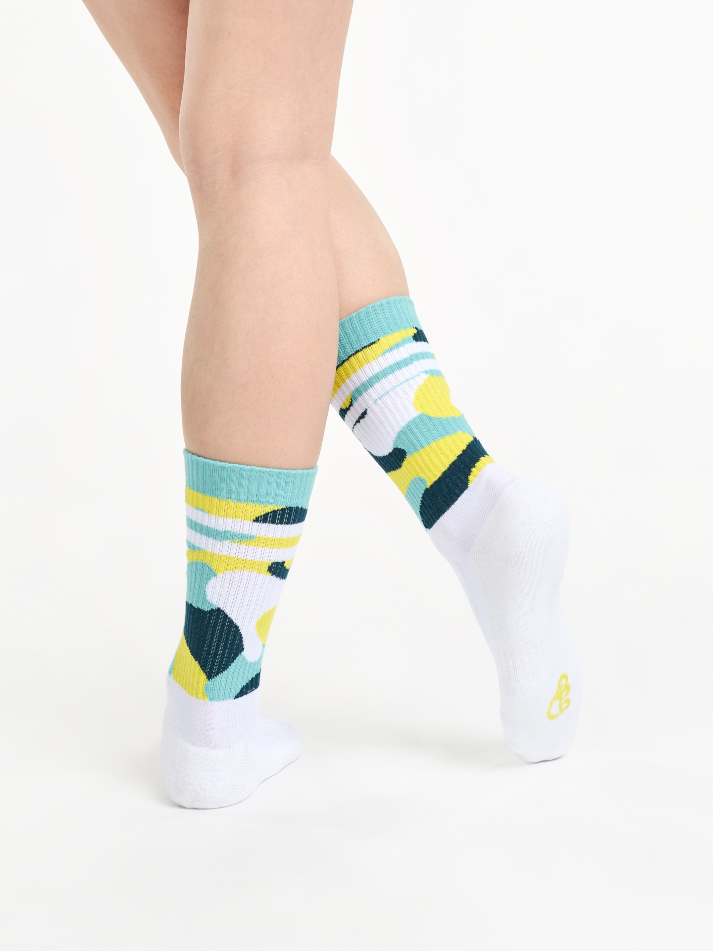 Active Regular Socks Lime Camo