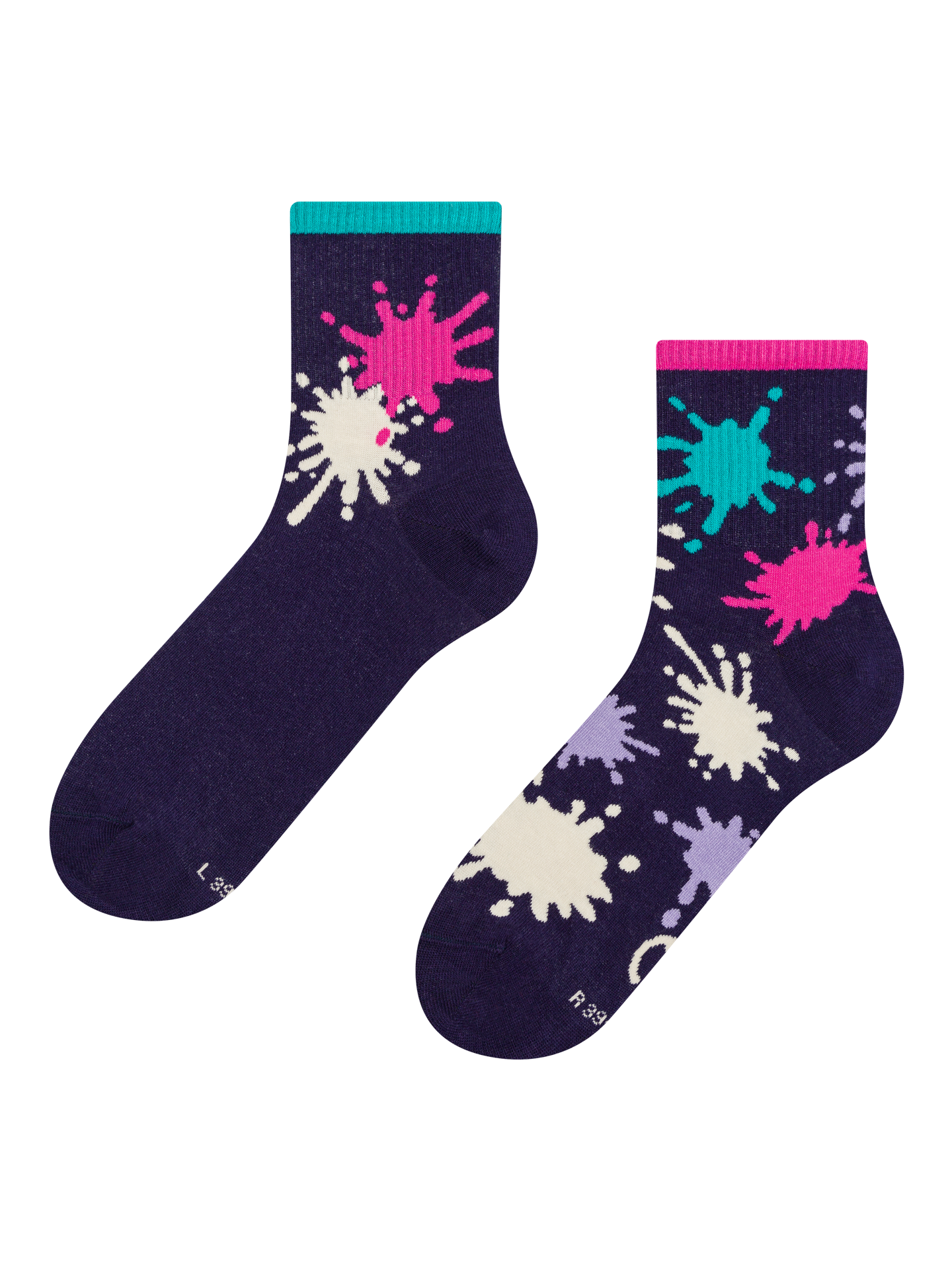 Crew Socks Colorful Splotches