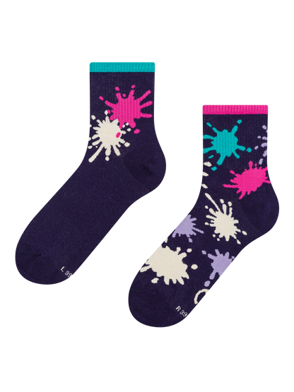 Crew Socks Colorful Splotches