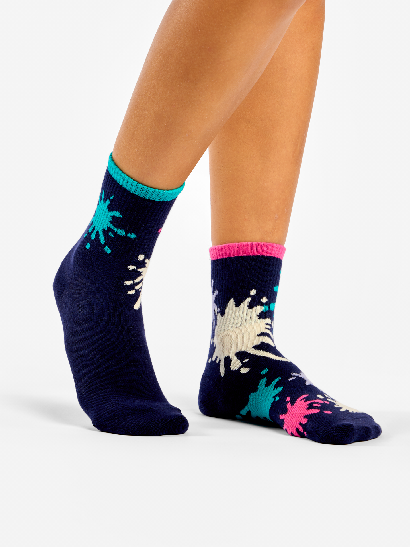 Crew Socks Colorful Splotches