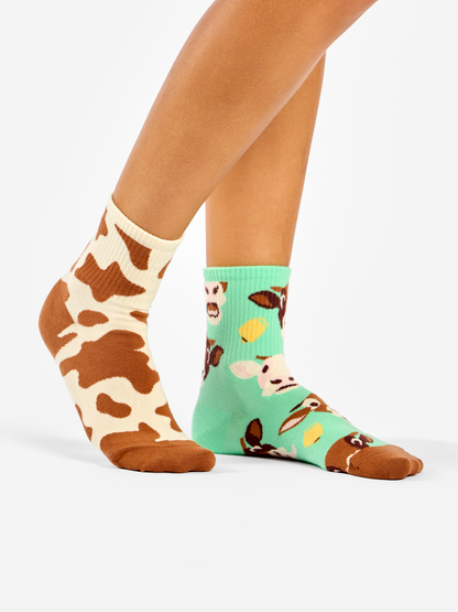 Crew Socks Cow & Bell