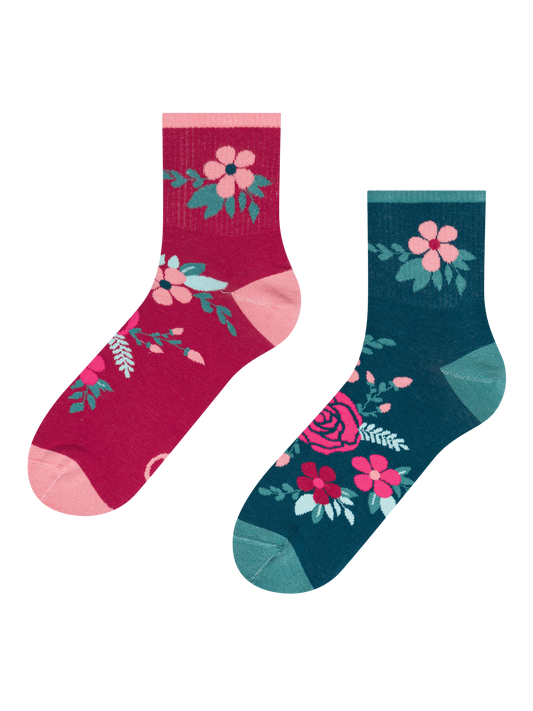 Crew Socks Rosehip Flowers