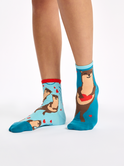 Crew Socks Otters in Love