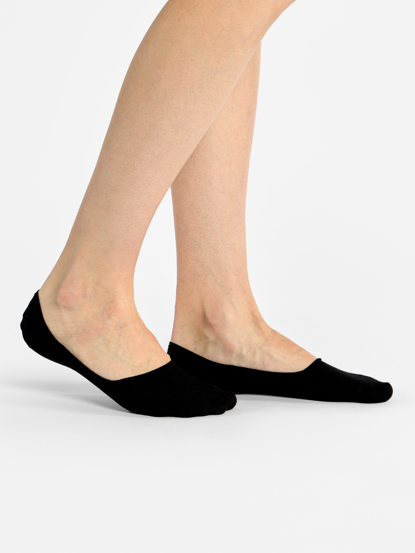 Black Classic Cotton No Show Socks 3-pack