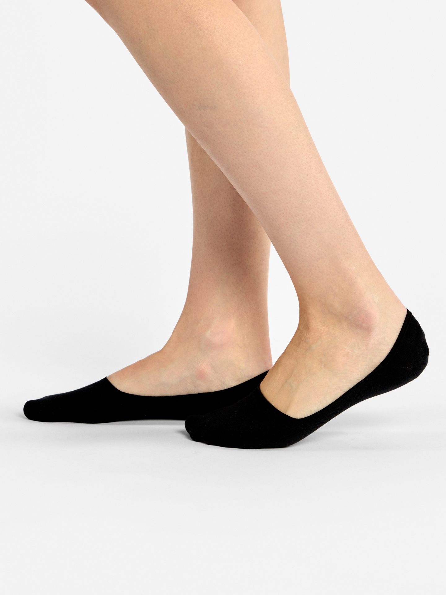 Black Classic Cotton No Show Socks 3-pack