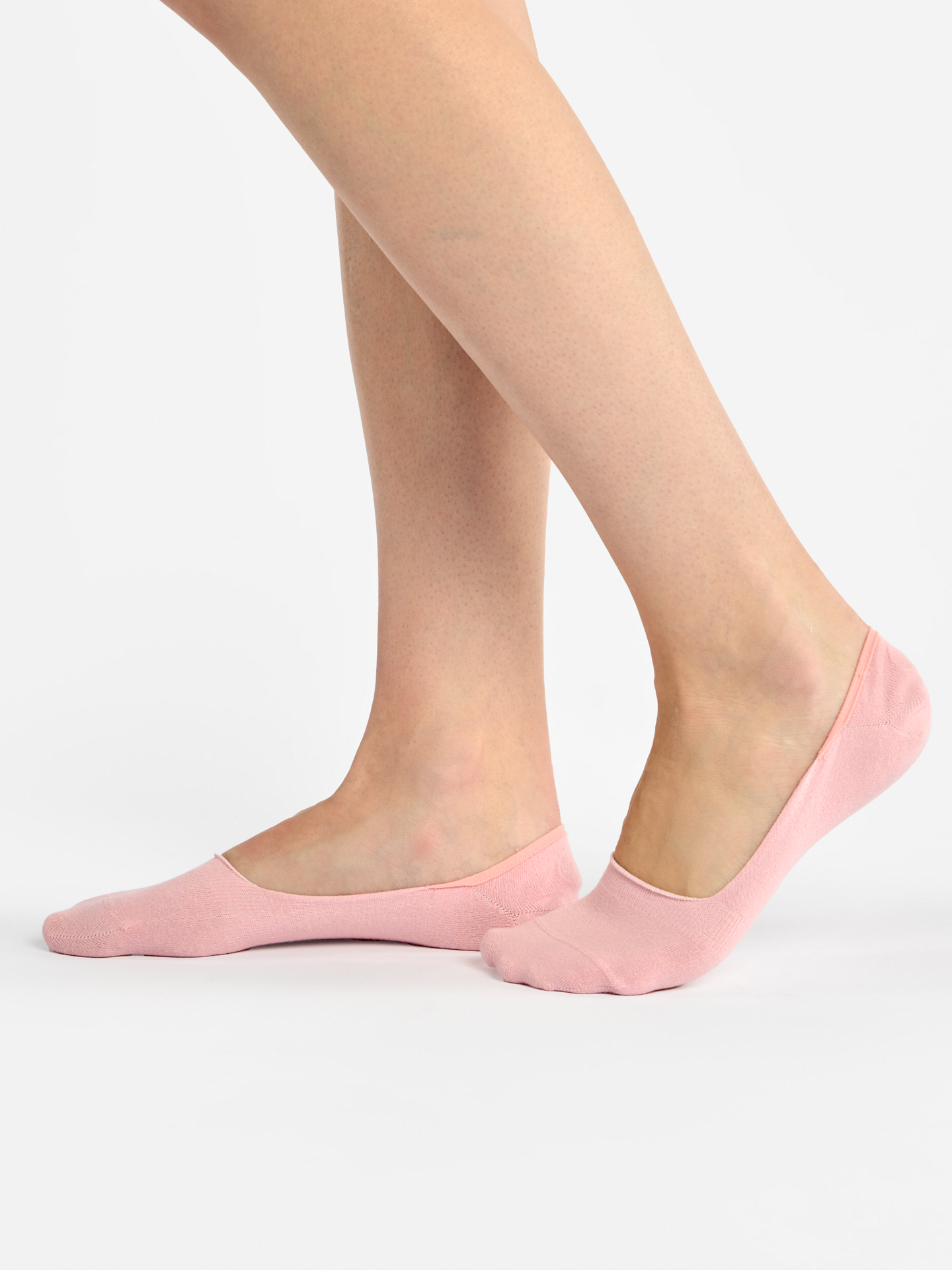 Powder Pink Cotton No Show Socks 3-pack