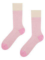 Pastel Pink Jacquard Socks