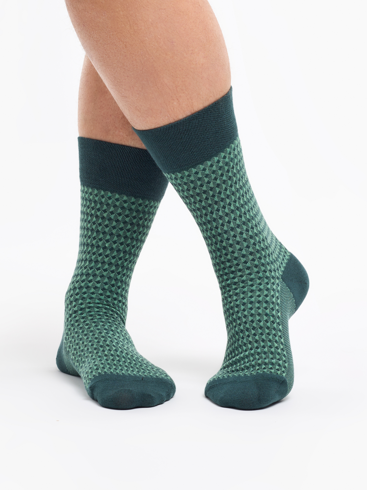 Pastel Green Pattern Socks