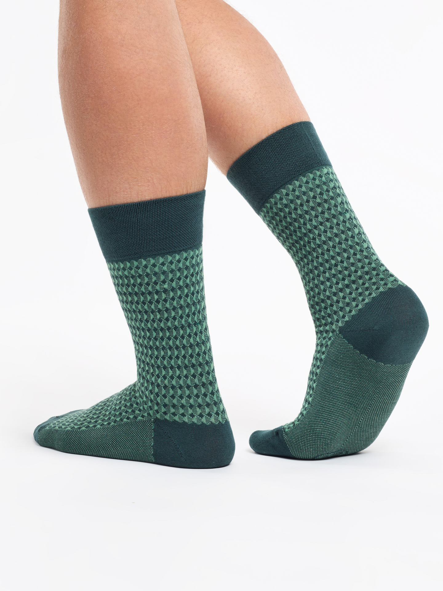 Pastel Green Pattern Socks