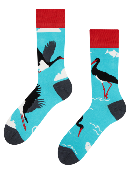 Bamboo Regular Socks Black Stork