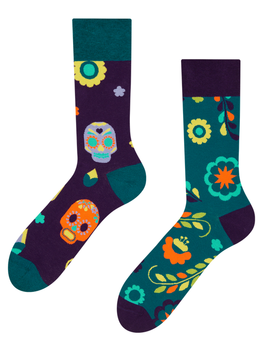 Regular Socks Skulls & Flowers