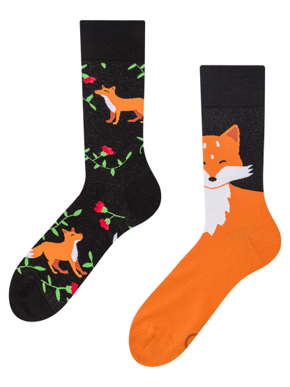 Regular Socks Fox & Flowers