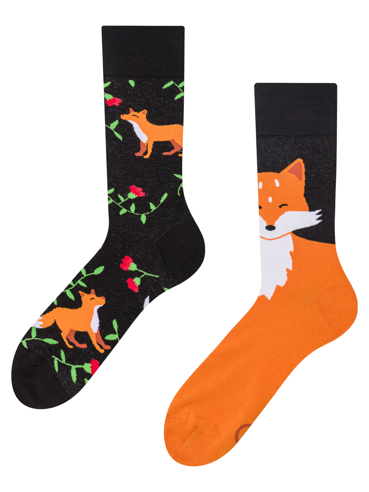 Regular Socks Fox & Flowers