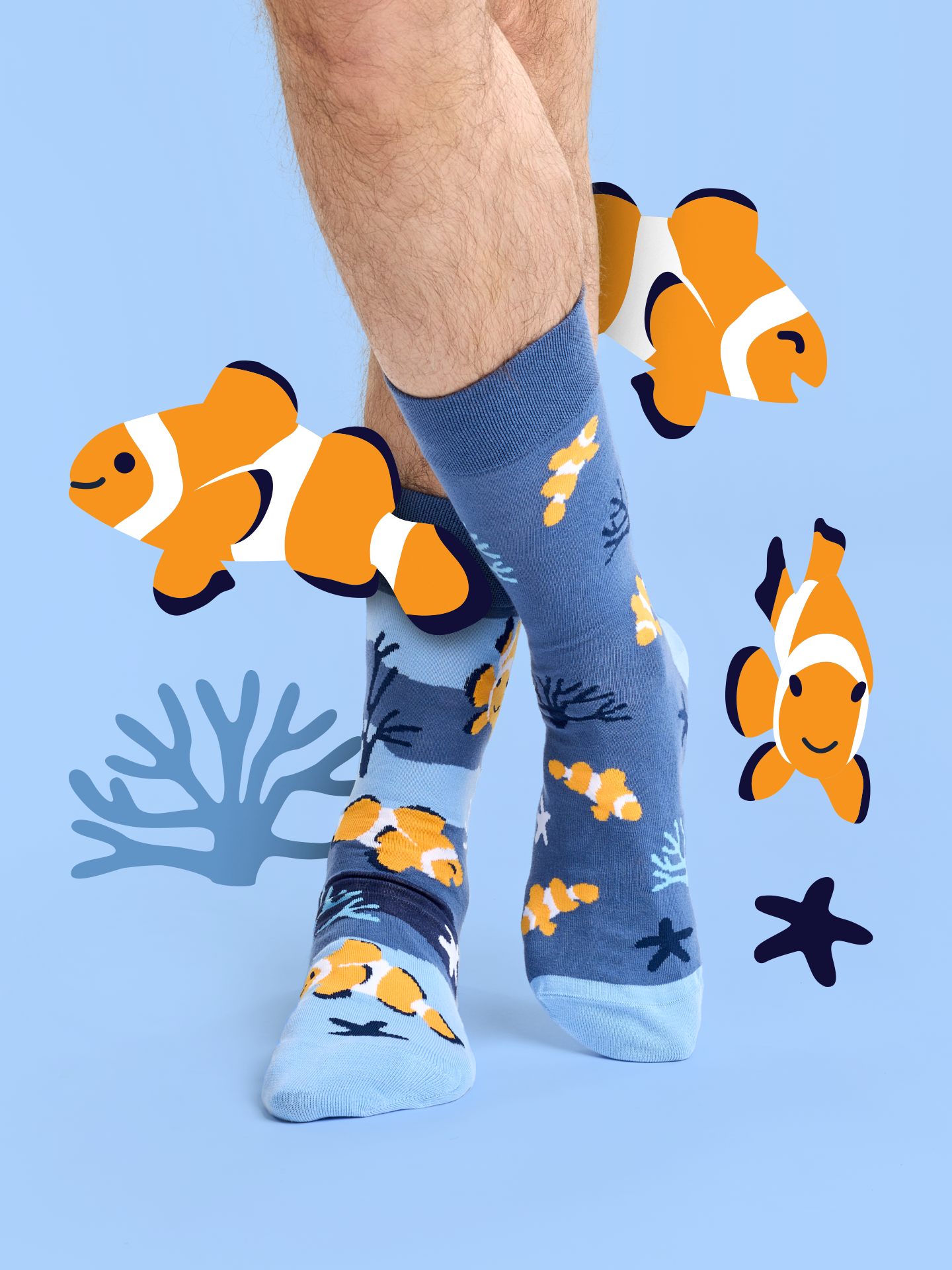 Regular Socks Clown Fish