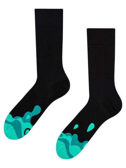 Regular Socks Turquoise Drops