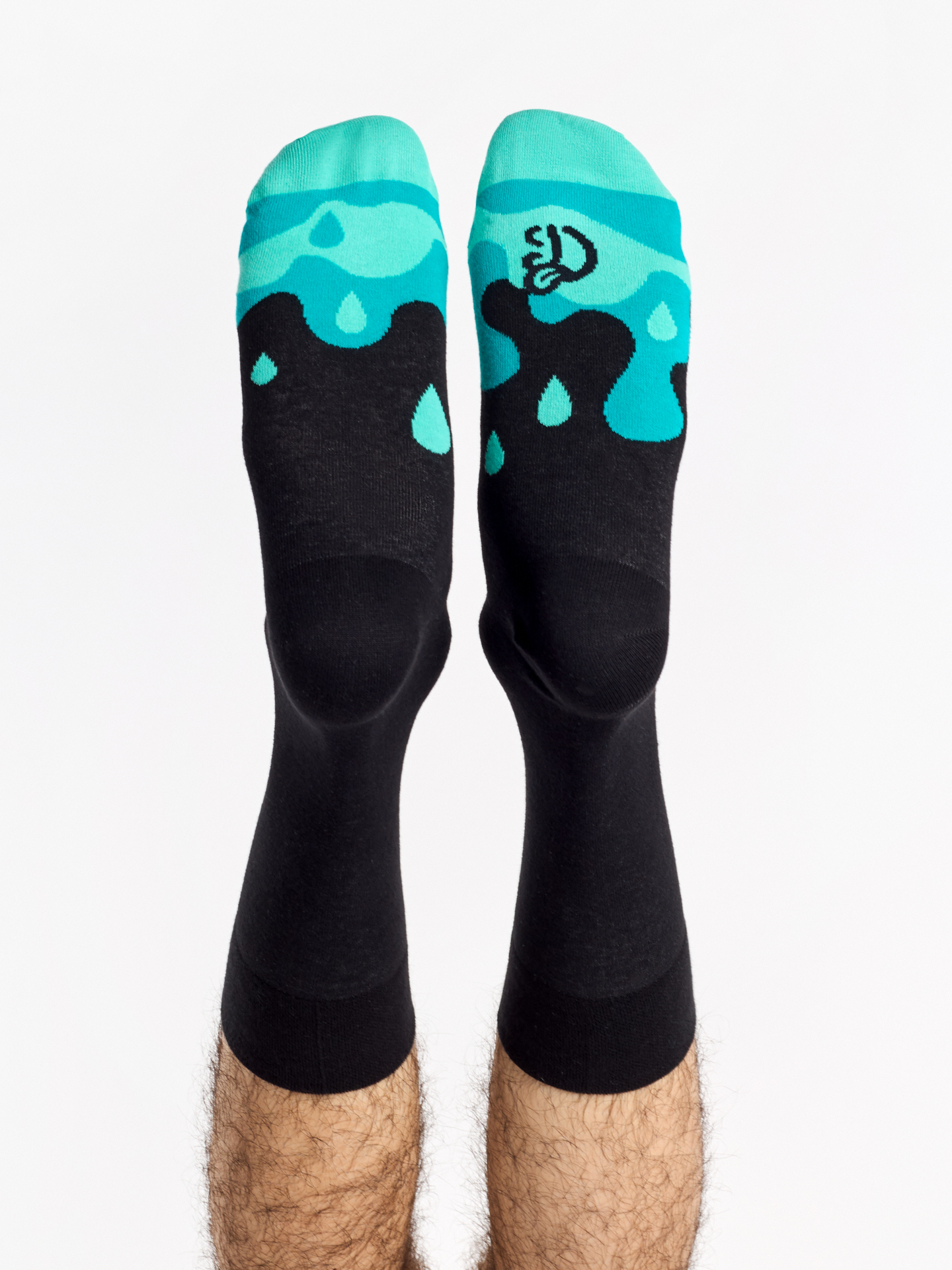 Regular Socks Turquoise Drops