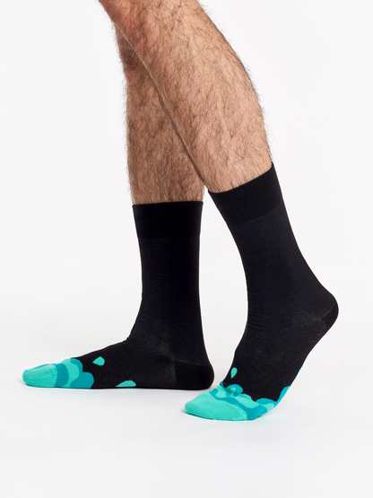 Regular Socks Turquoise Drops