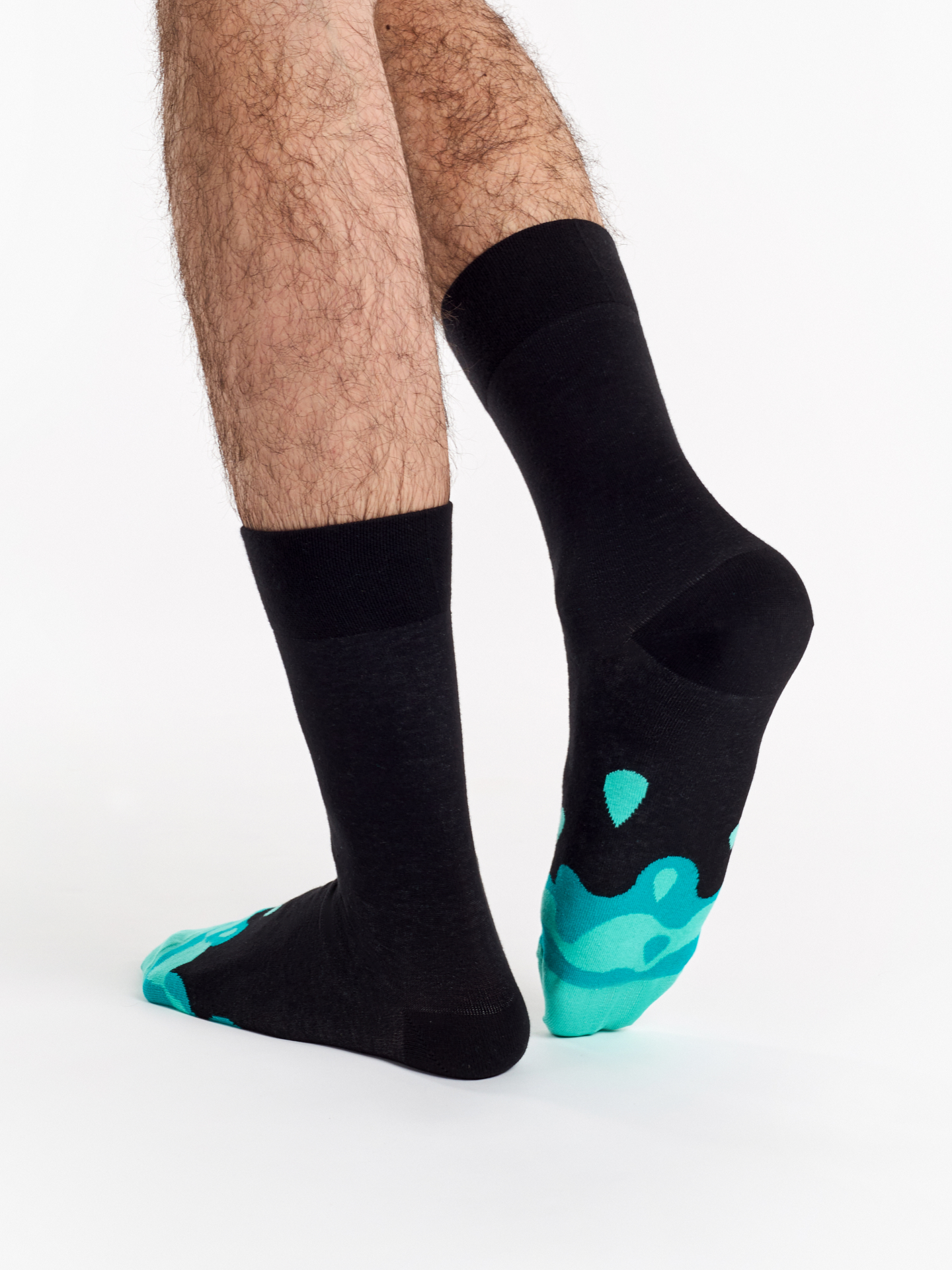 Regular Socks Turquoise Drops