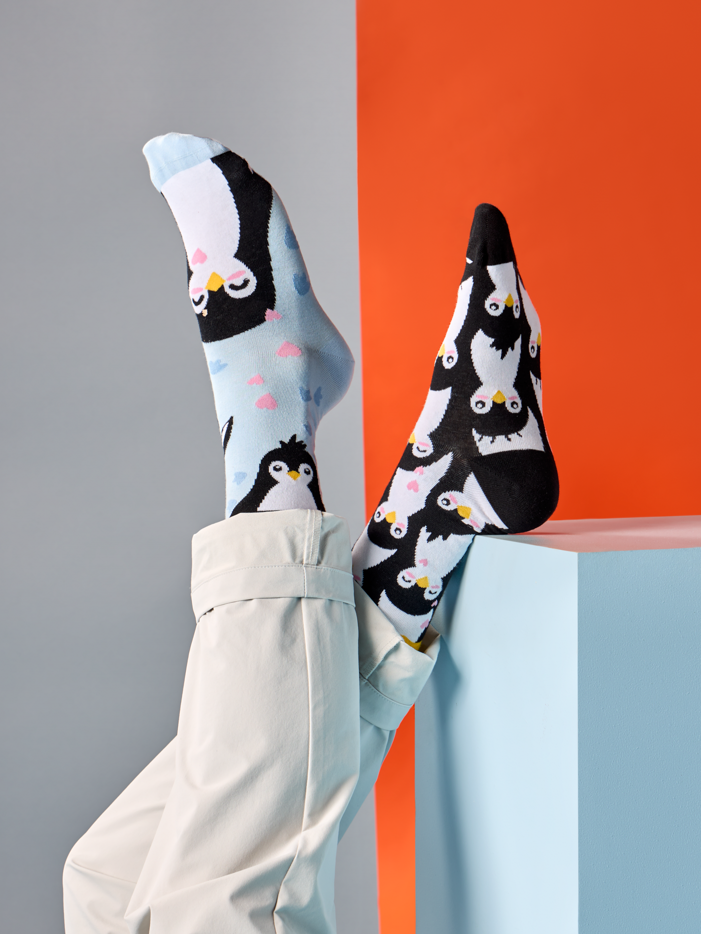 Regular Socks Winter Penguin