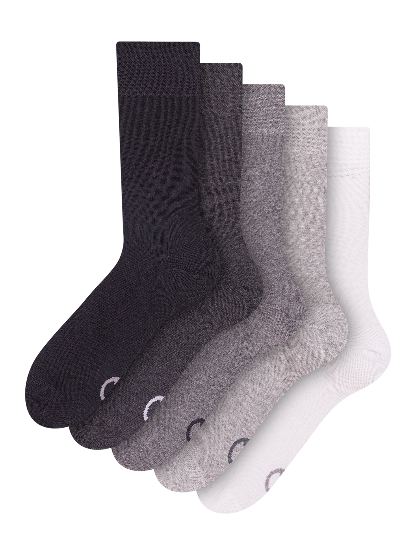 Regular Socks 5-Pack Black & White Classic