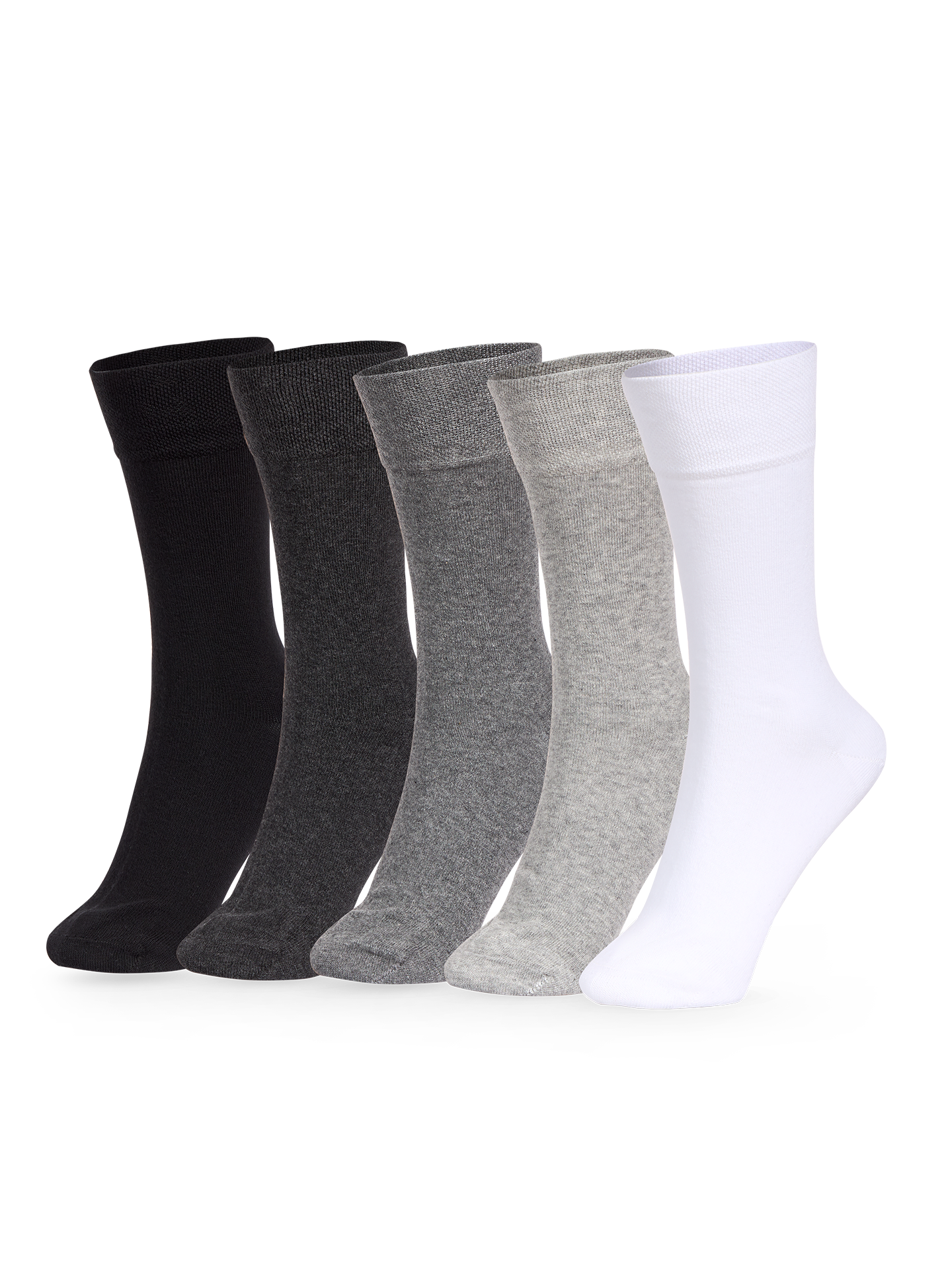 Regular Socks 5-Pack Black & White Classic