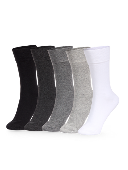 Regular Socks 5-Pack Black & White Classic