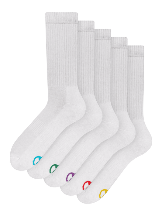 Sports Socks 5-Pack White Classic