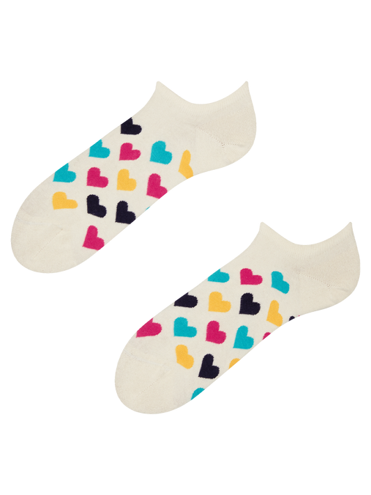 Sneaker Socks Colorful Hearts