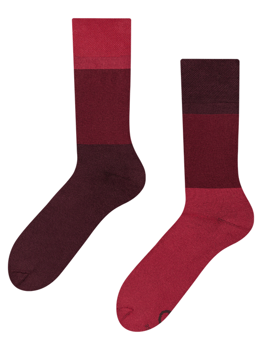 Warm Socks Maroon Tri-color