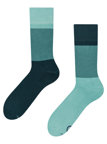 Warm Socks Ocean Blue Tri-color