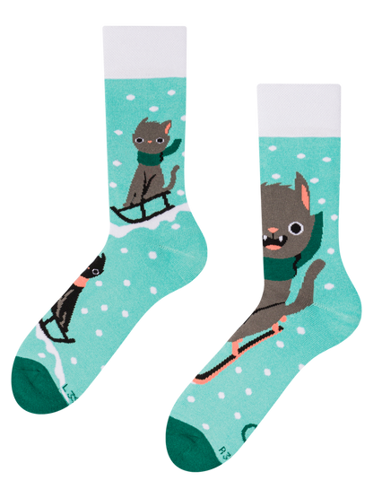 Warm Socks Cat & Sledge