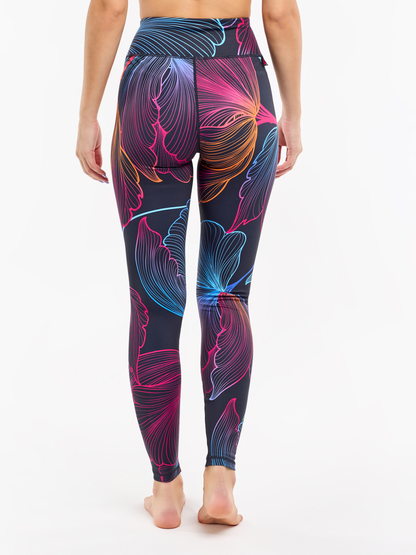 Gym Leggings Abstract Flowers