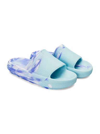 Blue Marble Women's Platform Slides