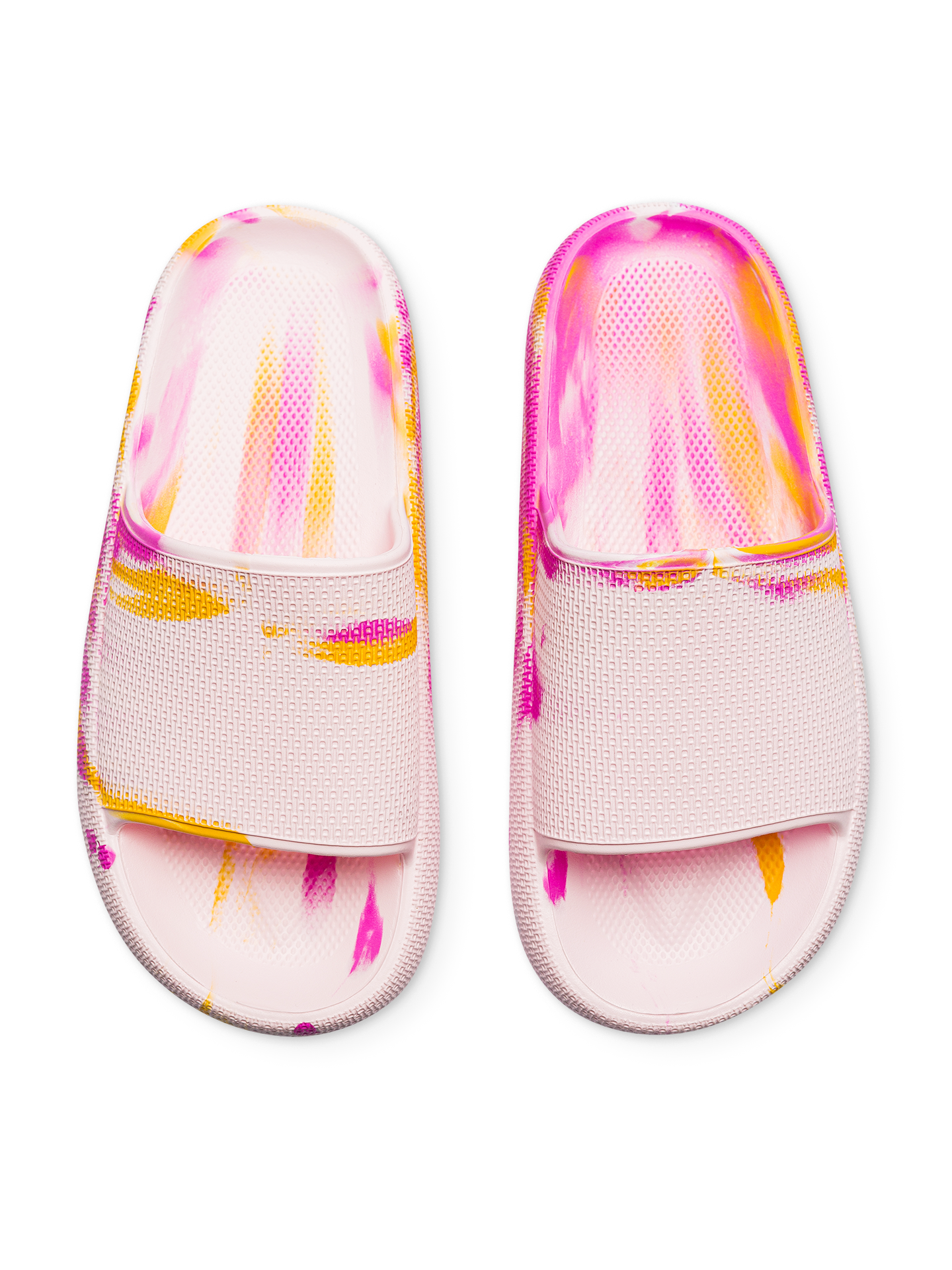 Pink Marble Women's Platform Slides